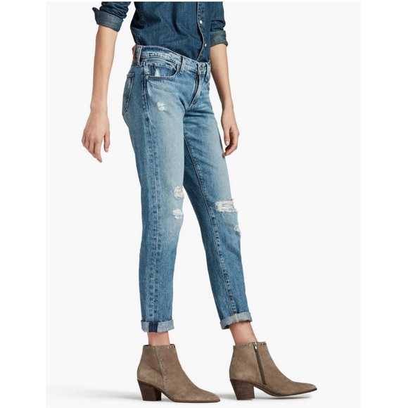 NWT LUCKY BRAND Distressed, Rips, SIENNA Slim Boyfriend jeans SIZE - Picture 1 of 8